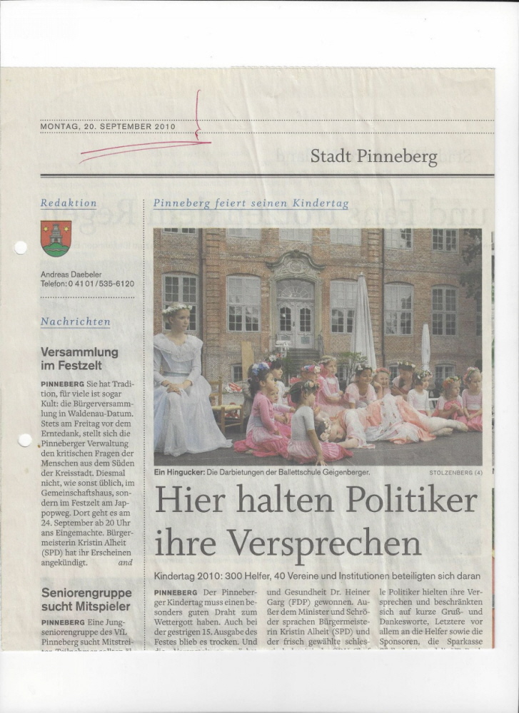 Pinneberger Tageblatt – Kindertag 2010