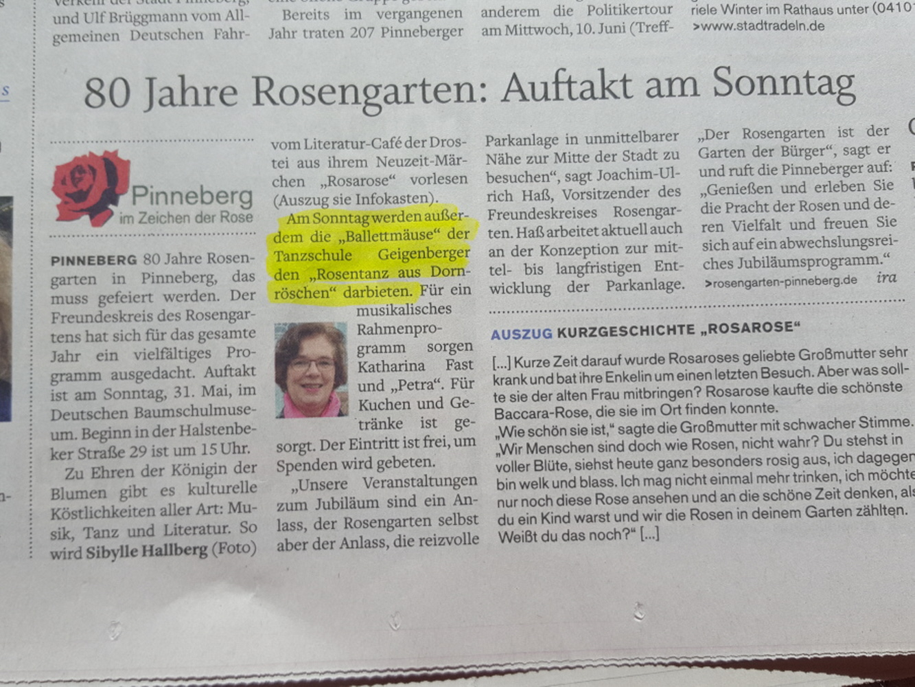 Pinneberger Tageblatt, Mai 2015